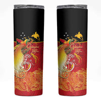 Papua New Guinea Independence Day Skinny Tumbler Happy Anniversary 50th Bird-of-paradise Melanesian Tattoos - Polynesian Pride