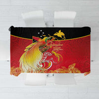 Papua New Guinea Independence Day Tablecloth Happy Anniversary 50th Bird-of-paradise Melanesian Tattoos - Polynesian Pride