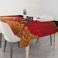 Papua New Guinea Independence Day Tablecloth Happy Anniversary 50th Bird-of-paradise Melanesian Tattoos - Polynesian Pride
