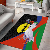 New Caledonia Area Rug Kagu Bird and The Seal with Melanesian Culture - Polynesian Pride