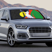 New Caledonia Auto Sun Shade Kagu Bird and The Seal with Melanesian Culture - Polynesian Pride