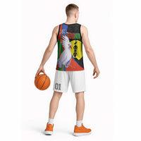 New Caledonia Basketball Jersey Kagu Bird and The Seal with Melanesian Culture - Polynesian Pride