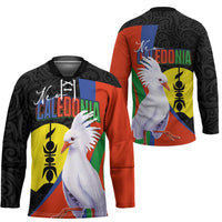New Caledonia Hockey Jersey Kagu Bird and The Seal with Melanesian Culture - Polynesian Pride
