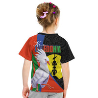 New Caledonia Kid T Shirt Kagu Bird and The Seal with Melanesian Culture - Polynesian Pride