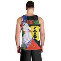 New Caledonia Men Tank Top Kagu Bird and The Seal with Melanesian Culture - Polynesian Pride