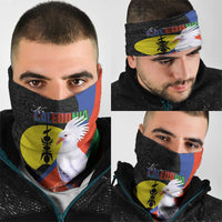 New Caledonia Neck Gaiter Kagu Bird and The Seal with Melanesian Culture - Polynesian Pride
