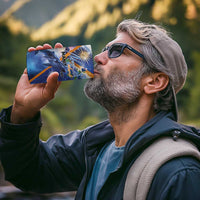 Marshall Islands Manit Day 4 in 1 Can Cooler Tumbler Grunge National Flag with Whales and Tribal Tattoos - Polynesian Pride