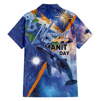 Marshall Islands Manit Day Hawaiian Shirt Grunge National Flag with Whales and Tribal Tattoos - Polynesian Pride