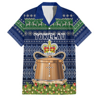 personalised-tokelau-christmas-family-matching-off-shoulder-long-sleeve-dress-and-hawaiian-shirt-coat-of-arms-and-map-beautiful-merry-xmas-snowflake