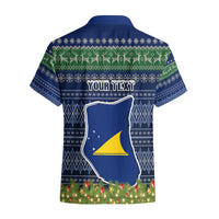 Personalised Tokelau Christmas Hawaiian Shirt Coat of Arms and Map Beautiful Merry Xmas Snowflake LT03 - Polynesian Pride
