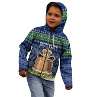 Personalised Tokelau Christmas Kid Hoodie Coat of Arms and Map Beautiful Merry Xmas Snowflake LT03 - Polynesian Pride