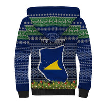 personalised-tokelau-christmas-sherpa-hoodie-coat-of-arms-and-map-beautiful-merry-xmas-snowflake