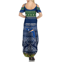 personalised-marshall-islands-christmas-summer-maxi-dress-coat-of-arms-and-map-beautiful-merry-xmas-snowflake