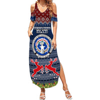 personalised-northern-mariana-islands-christmas-summer-maxi-dress-coat-of-arms-and-map-beautiful-merry-xmas-snowflake