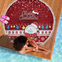 Palau Christmas Beach Blanket Snowman and Palau Coat of Arms Maori Tribal Xmas Style LT03 - Wonder Print Shop