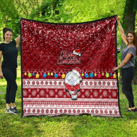 Palau Christmas Quilt Snowman and Palau Coat of Arms Maori Tribal Xmas Style LT03 - Polynesian Pride