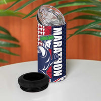 Honolulu Running 2024 4 in 1 Can Cooler Tumbler Marathon Competition Hula Runner and Kakau Art Tattoo