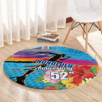 Honolulu Anniversary 52nd Running Round Carpet Marathon Competition Kakau Pattern Blue Color LT03 - Polynesian Pride
