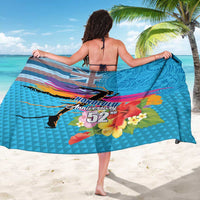 Honolulu Anniversary 52nd Running Sarong Marathon Competition Kakau Pattern Blue Color