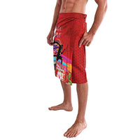 Honolulu Anniversary 52nd Running Lavalava Marathon Competition Kakau Pattern Red Color