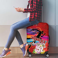 Honolulu Anniversary 52nd Running Luggage Cover Marathon Competition Kakau Pattern Red Color