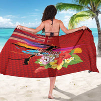 Honolulu Anniversary 52nd Running Sarong Marathon Competition Kakau Pattern Red Color