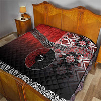 Personalised Aotearoa and Tonga Together Quilt Manaia and Tongan Tribal Cross - Taniko and Ngatu Art Tattoo