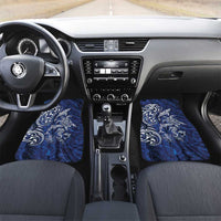 New Zealand Connecting with Seas Car Mats Maori Tribal and Sea Animals Tattoo - White Glass Style