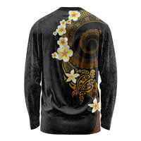 Polynesian Spiral Tribal Tattoo Long Sleeve Shirt Golden Color LT03 - Polynesian Pride