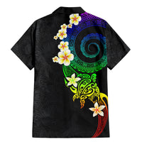 Polynesian Spiral Tribal Tattoo Family Matching Mermaid Dress and Hawaiian Shirt Fanciful Color