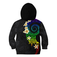 Polynesian Spiral Tribal Tattoo Kid Hoodie Fanciful Color