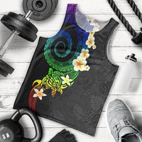 Polynesian Spiral Tribal Tattoo Men Tank Top Fanciful Color