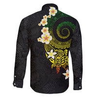 Polynesian Spiral Tribal Tattoo Family Matching Summer Maxi Dress and Hawaiian Shirt Reggae Color LT03 - Polynesian Pride