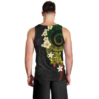 Polynesian Spiral Tribal Tattoo Men Tank Top Reggae Color