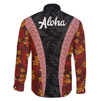 Hawaii Lei and Hibiscus Flowers Tribal Family Matching Tank Maxi Dress and Hawaiian Shirt Patchwork Abstract Vintage LT03 - Polynesian Pride