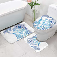 New Zealand Sea Animals Bathroom Set with Maori Koru Tribal Tattoo and Silver Ferns Galaxy Style