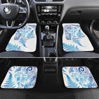 New Zealand Sea Animals Car Mats with Maori Koru Tribal Tattoo and Silver Ferns Galaxy Style