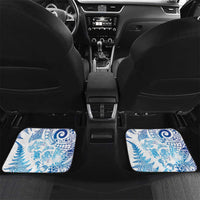 New Zealand Sea Animals Car Mats with Maori Koru Tribal Tattoo and Silver Ferns Galaxy Style