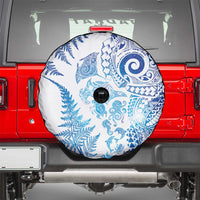 New Zealand Sea Animals Spare Tire Cover with Maori Koru Tribal Tattoo and Silver Ferns Galaxy Style
