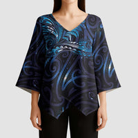 New Zealand New Year-Matariki Kimono Sleeve Blouse Aotearoa Maori Tattoo Galaxy Sky