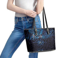 New Zealand New Year-Matariki Leather Tote Bag Aotearoa Maori Tattoo Galaxy Sky