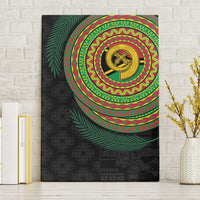 Vanuatu Tribal Tattoo with Namele Leaves Canvas Wall Art