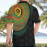 Vanuatu Tribal Tattoo with Namele Leaves Hawaiian Shirt
