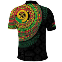 Vanuatu Tribal Tattoo with Namele Leaves Polo Shirt