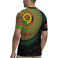 Vanuatu Tribal Tattoo with Namele Leaves Rugby Jersey
