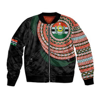 Penama Tribal Tattoo with Namele Leaves Bomber Jacket