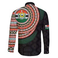 Penama Tribal Tattoo with Namele Leaves Family Matching Mermaid Dress and Hawaiian Shirt