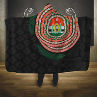 Penama Tribal Tattoo with Namele Leaves Hooded Blanket