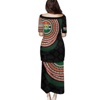 Penama Tribal Tattoo with Namele Leaves Puletasi