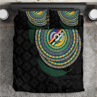 Torba Tribal Tattoo with Namele Leaves Bedding Set